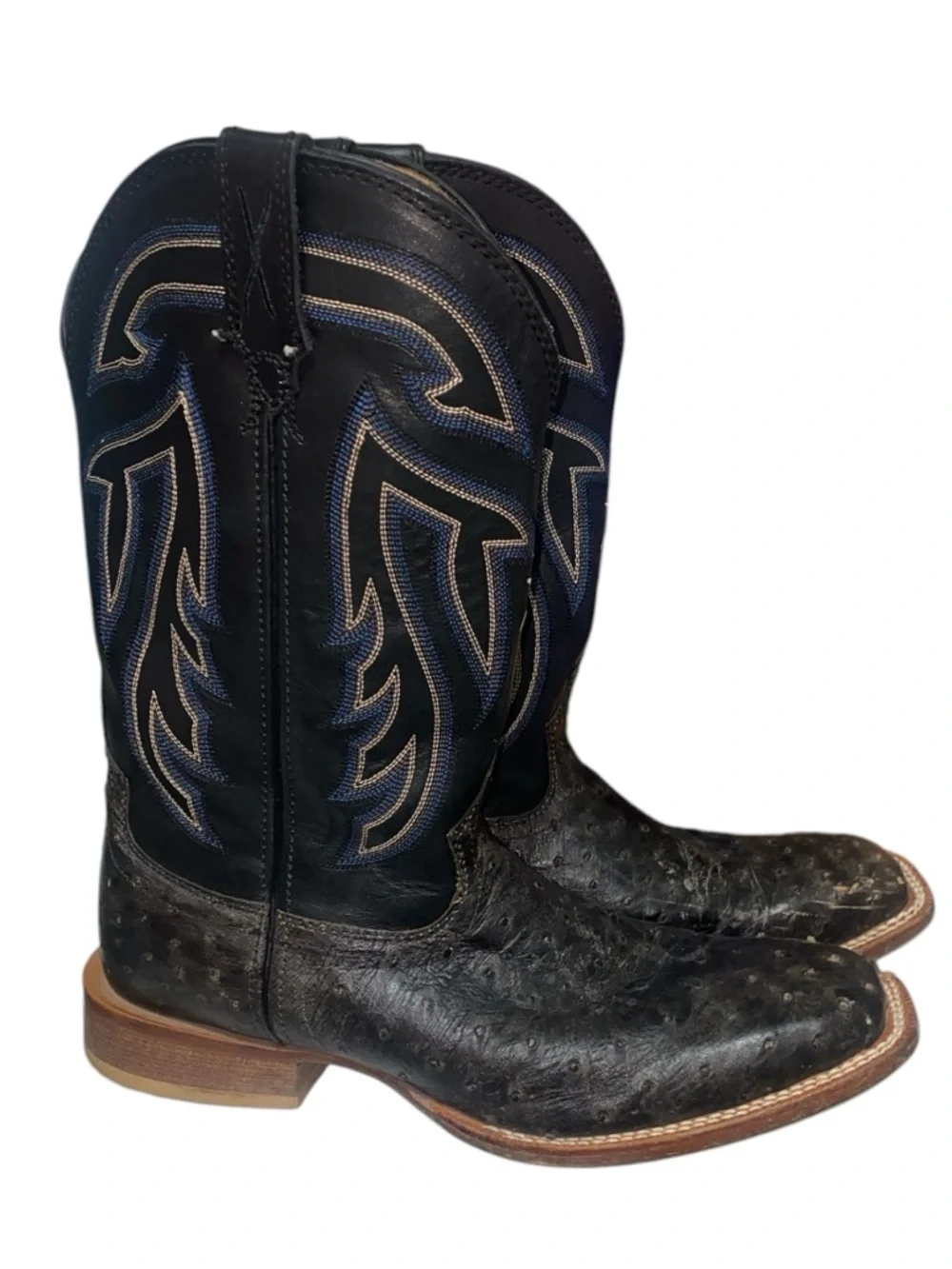 Twisted X Black Shaft with Brown Textured Foot Men's Cowboy Boots